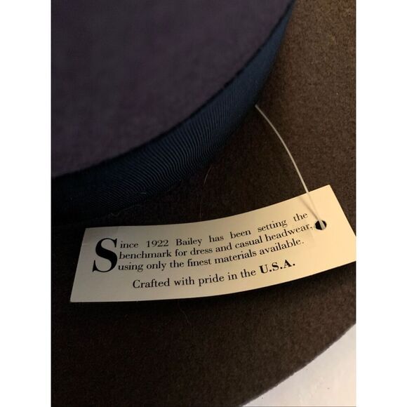 Bailey 100% wool made in USA hat fedora size large NEW WITH TAGS